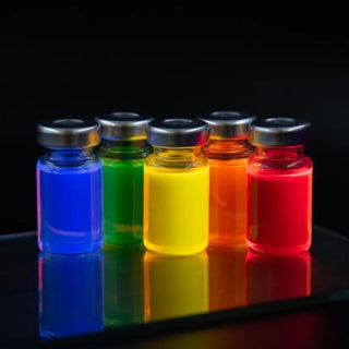 High efficiency water soluble cadmium selenide zinc sulfide (CdSe/ZnS) core-shell quantum dots in vials